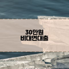 30만원소액대출 30만원개인돈대출 30만원월변대출 30만원비대면대출