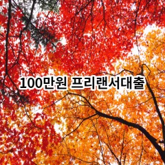 100만원 프리랜서대출 급전 당일 소액 일수 월변