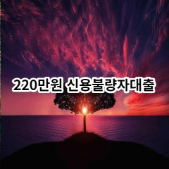 220만원 신용불량자대출 급전 당일 소액 일수 월변