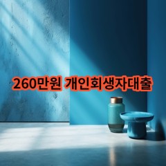 260만원 개인회생자대출 급전 당일 소액 일수 월변