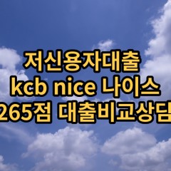 저신용자대출 kcb265점 저신용소액대출 nice265점 저신용비대면대출 나이스265점 신용대출비교상담