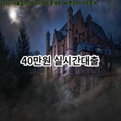 40만원 실시간대출 급전 당일 소액 일수 월변