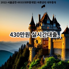 430만원 실시간대출 급전 당일 소액 일수 월변