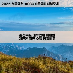 충청북도대부대출 청안면비대면대출 충북괴산군대부업체 청천면급전대출개인돈 칠성면소액월변대출